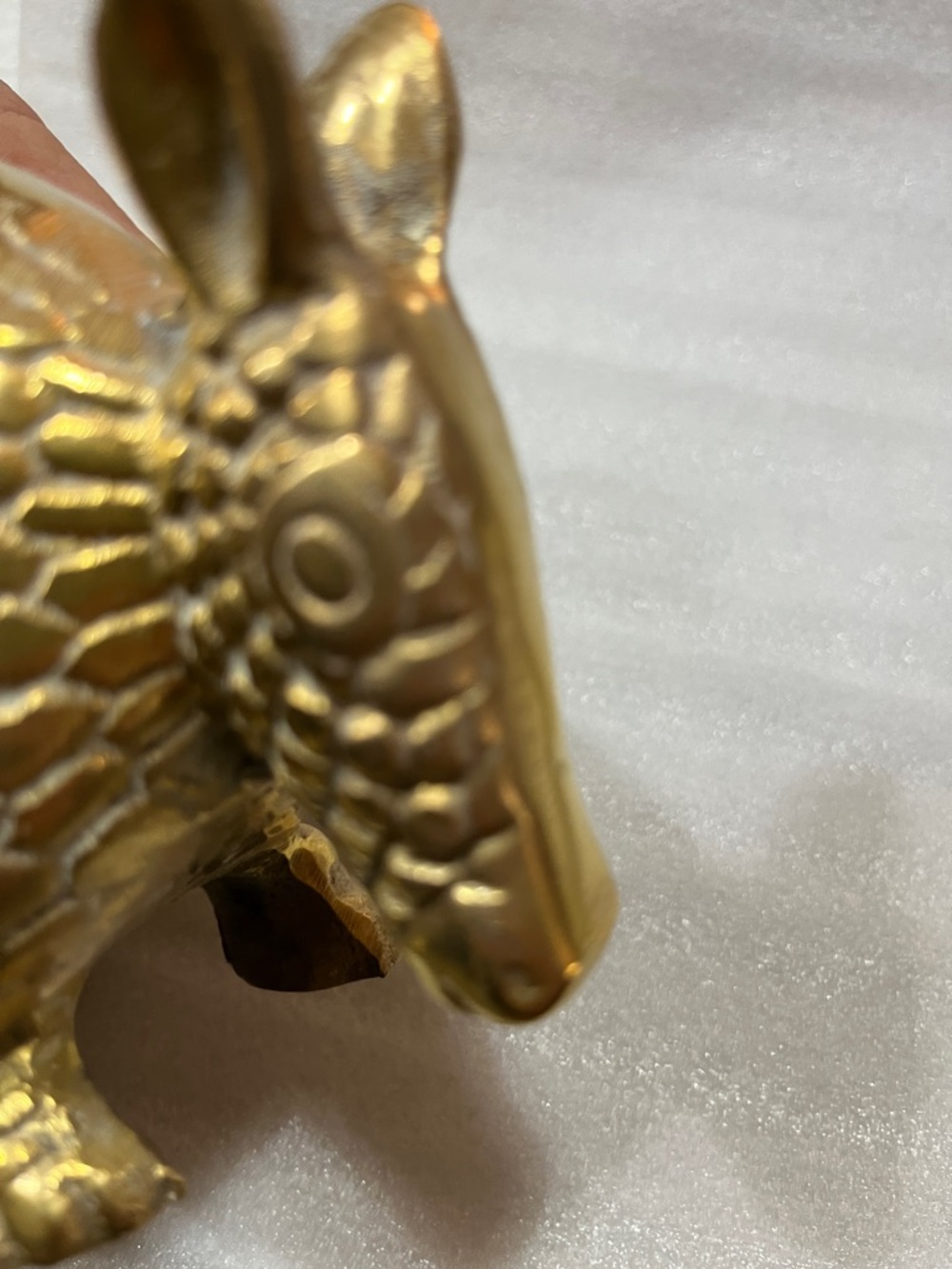 Brass Armadillo Figurine 2.5 lbs - Picture 5 of 7